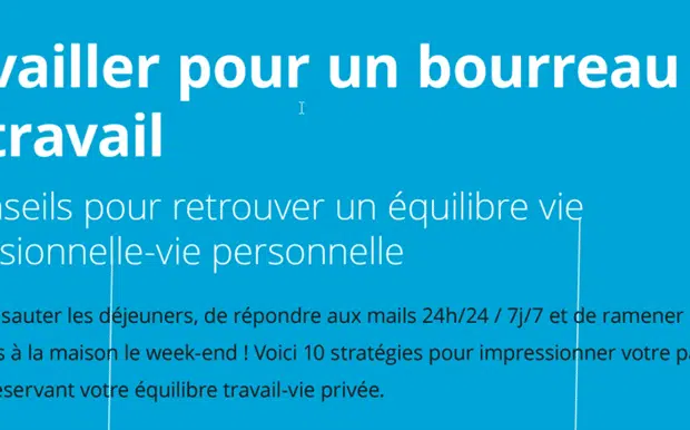 Infographie : Travailler pour un bourreau de travail