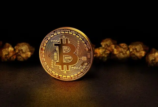 Une pièce de Bitcoin