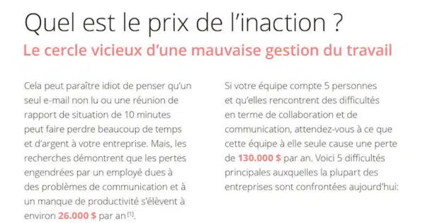 prix de l'inaction